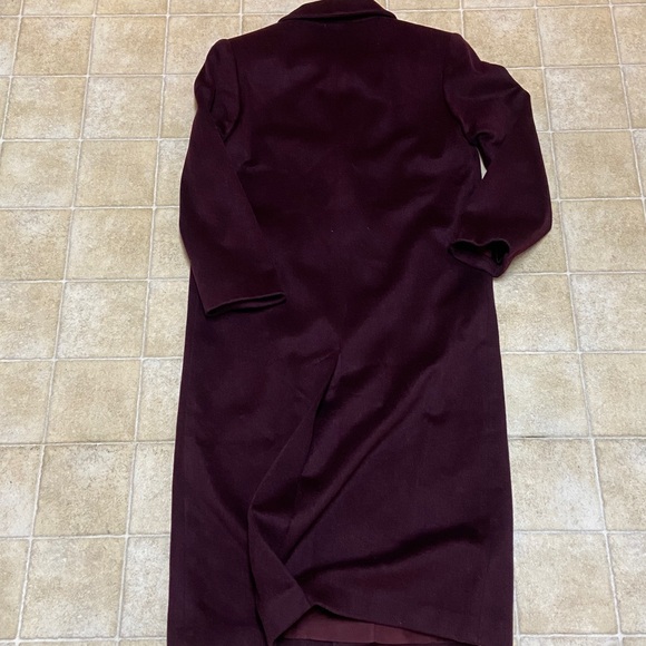 Vintage Worthington Burgundy Wool Blend Coat Size 8A Made By USA - Picture 9 of 16